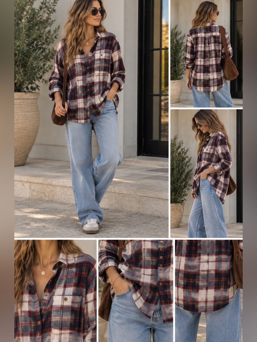 🇺🇸 American Eagle 🦅 Boyfriend Fit Plaid Shirt